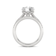 14K White Gold 3.25 CTW  Lab-Grown Diamond Round Engagement Ring