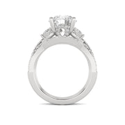 14K White Gold 3.50 CTW Lab-Grown Diamond Round Engagement Ring