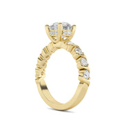 14K Yellow Gold 2.28 CTW Lab-Grown Diamond Round Engagement Ring