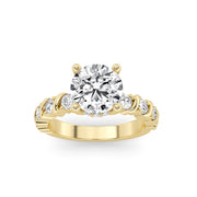 14K Yellow Gold 2.28 CTW Lab-Grown Diamond Round Engagement Ring