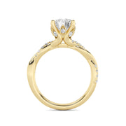 14K Yellow Gold 2.68 CTW Lab-Grown Diamond Round Engagement Ring