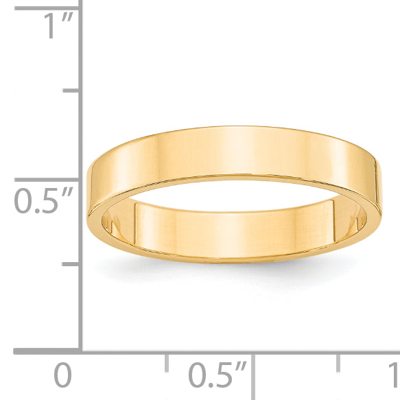 14KY 4mm LTW Flat Band