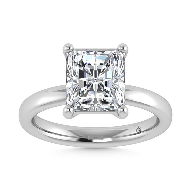 14K White Gold Lab-Grown Diamond 1 Ctw Radiant Ring