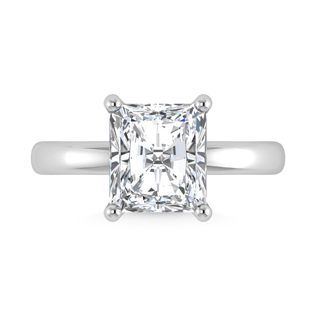 14K White Gold Lab-Grown Diamond 1 Ctw Radiant Ring