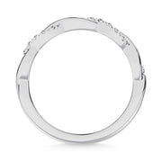 14K White Gold Lab-Grown Diamond 0.07 Ctw Stackable Band