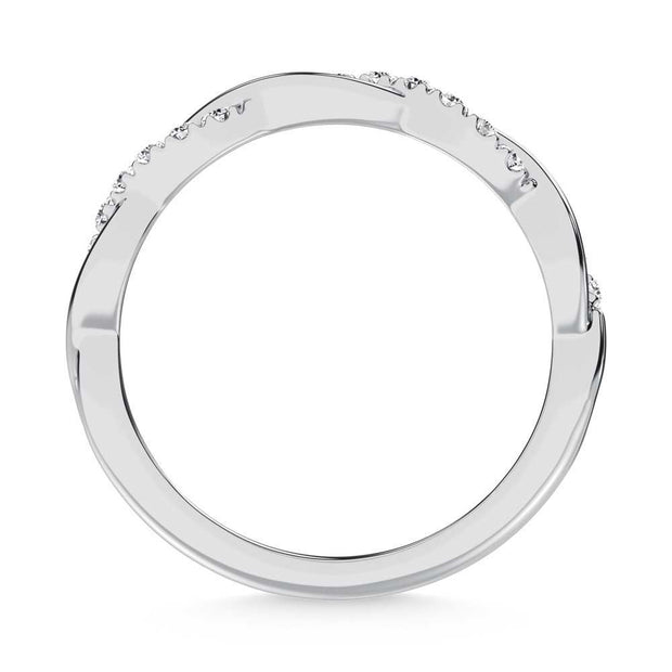 14K White Gold Lab-Grown Diamond 0.07 Ctw Stackable Band