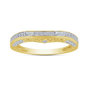 10K Two Tone 1 Ctw Diamond Round Bridal Set