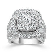 10K White Gold 4 CTW Engagement Ring