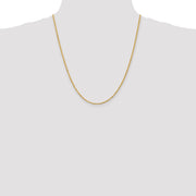 14k 2mm 22in D/C Rope with Lobster Clasp Chain