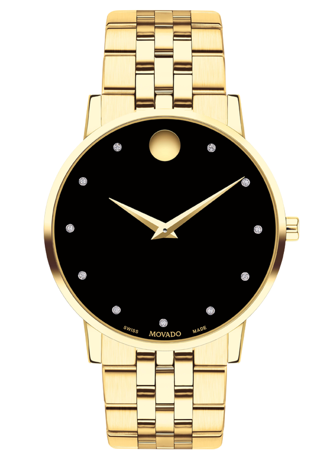 Movado Museum Classic Yellow Gold PVD Bracelet Watch 0607625 Paramount Jewelers LLC