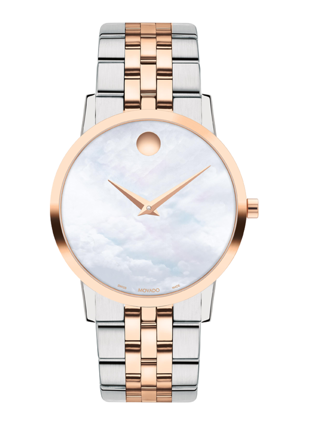 Movado bold two tone rose gold best sale