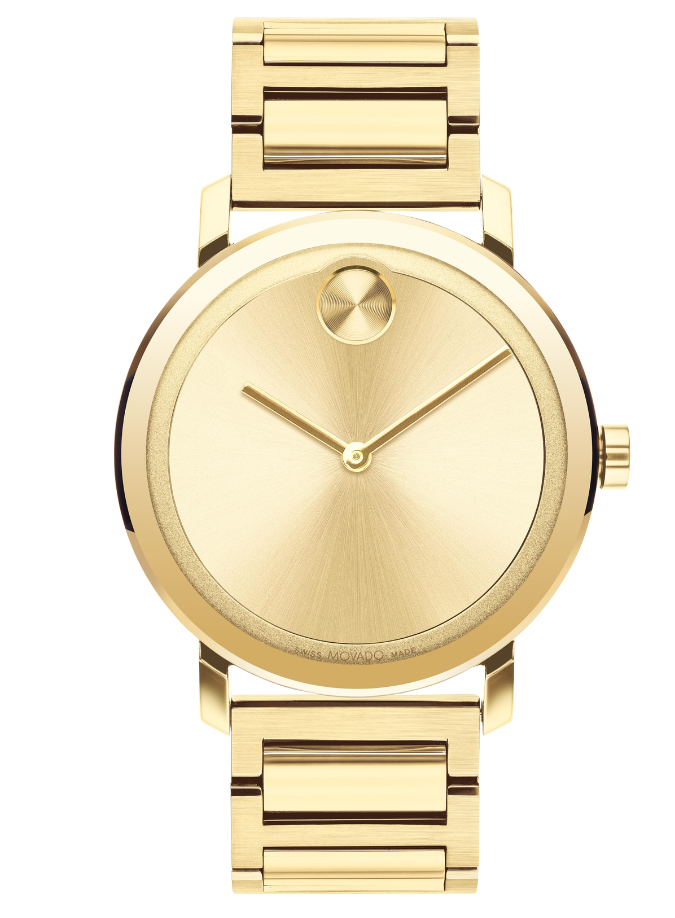 Movado bold mens outlet gold