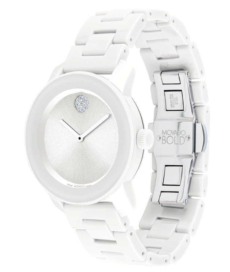 Brand New Movado Bold Unisex 36 mm Bold 3600153 outlet White