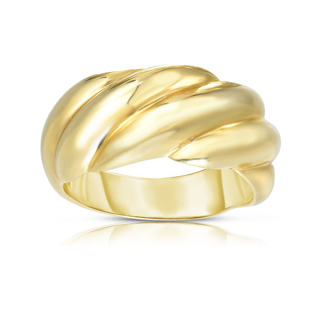 14K Gold Sculpted Dome Ring – Paramount Jewelers LLC